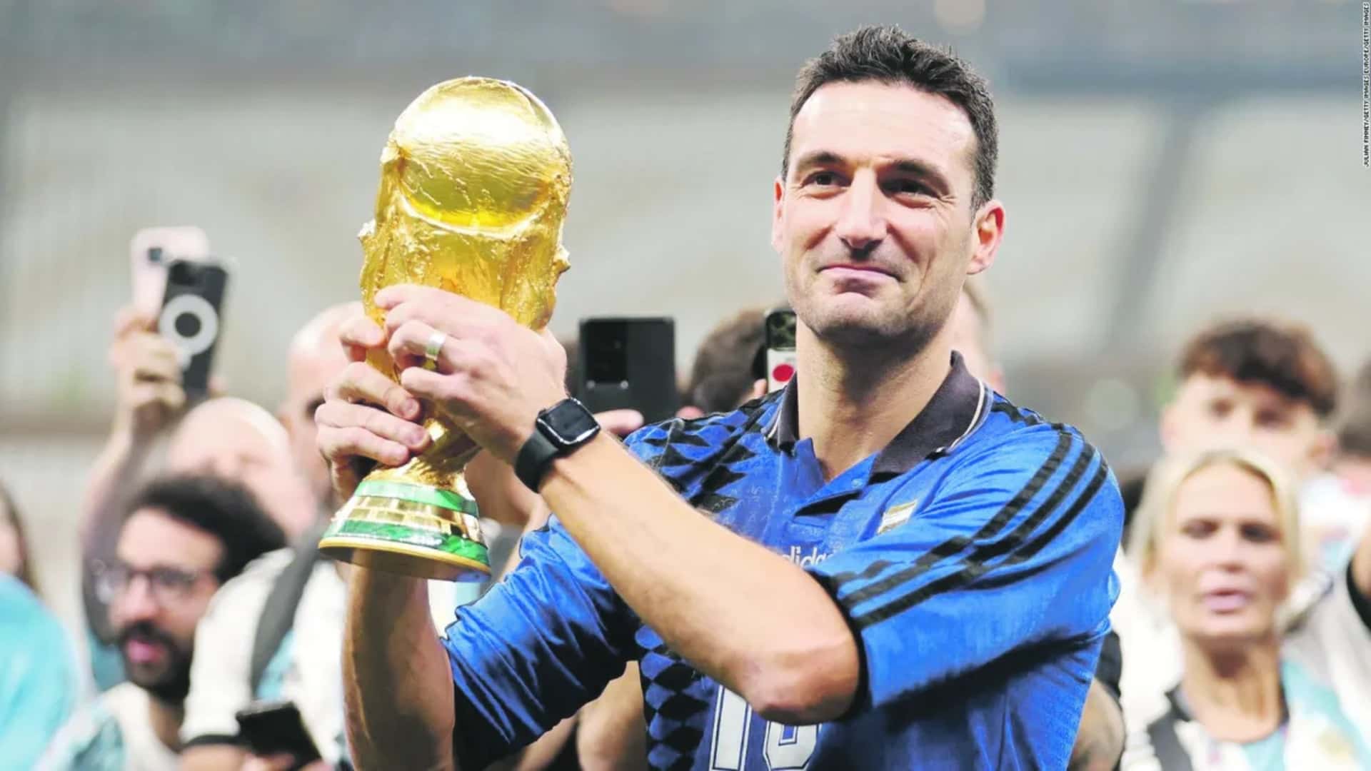 Scaloni con la del mundo