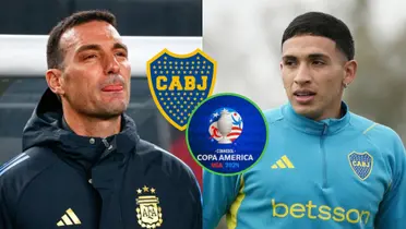 Scaloni con la Selección Argentina, y Equi Fernández con la ropa de entrenamiento de Boca.