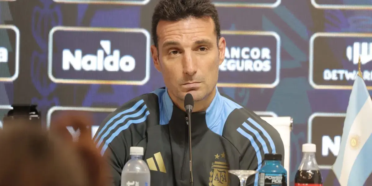 Scaloni en conferencia de prensa (TN)