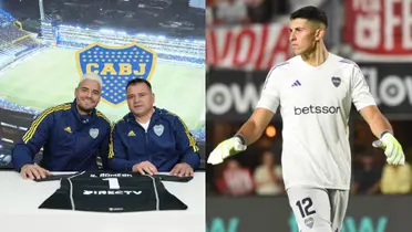 Sergio Romero junto a Marcelo Delgado; y a su lado Leandro Brey.