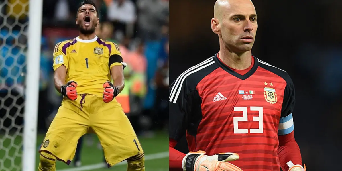 Sergio Romero y Willy Caballero.