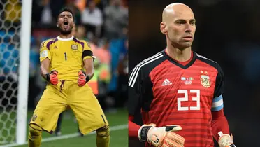 Sergio Romero y Willy Caballero.