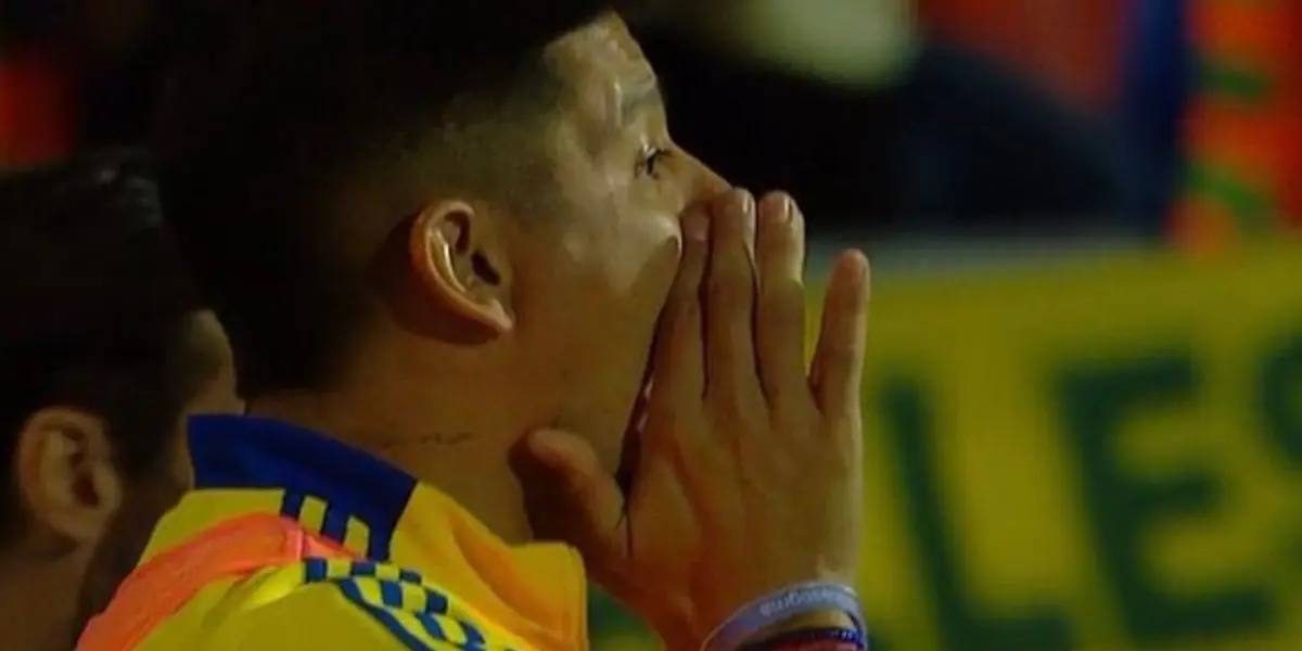 Si bien no jugó esta noche, Rojo vivió el partido de una forma muy especial y se ganó el respeto de sus compañeros e hinchas.