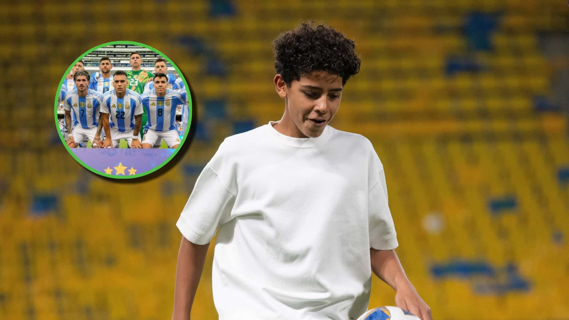Si bien tiene a un referente dentro de su propia casa, Ronaldo Jr sorprendió a todos este lunes.