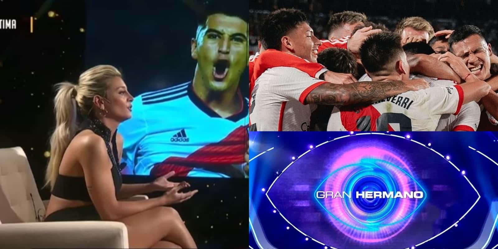 Sol Perez, Palacios y el logo de Gran Hermano.