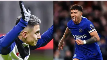 Thiago Almada y Enzo Fernández.