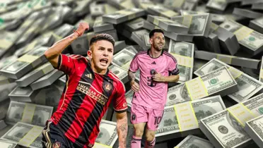 Thiago Almada y Lionel Andrés Messi