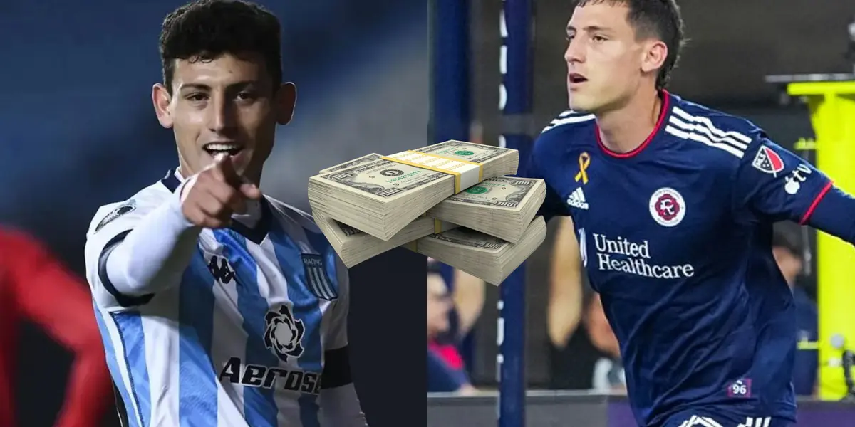 Tomás Chancalay en sus etapas de Racing y New England Revolution