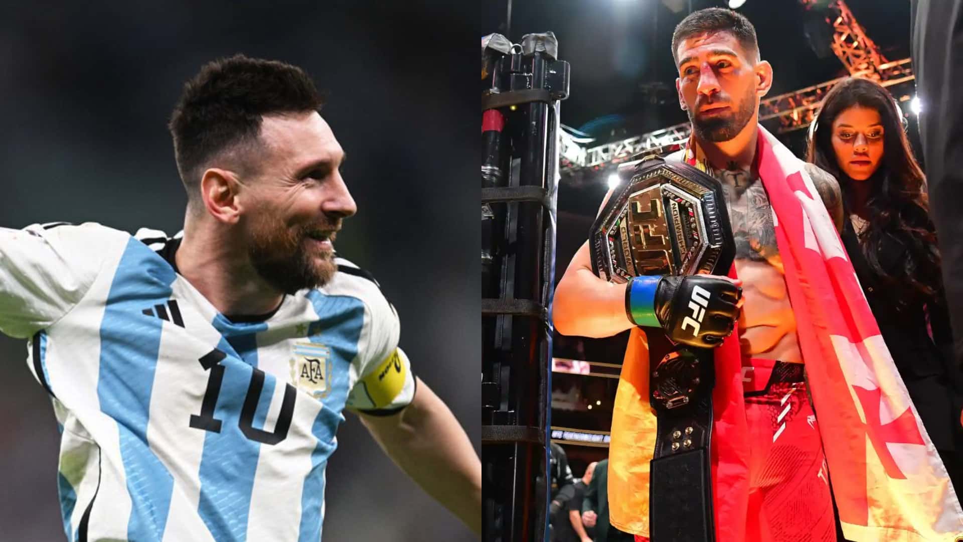 Topuria habló maravillas de Messi