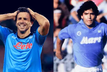 Tras su primer gol en la Champions League, el delantero habló sobre el Diego