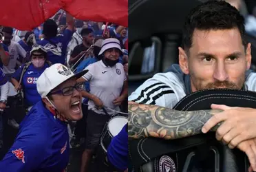 Lo que hizo la hinchada de Cruz Azul para recibir a Lionel Messi e impacta