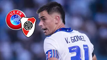 Valentín Gómez con la camiseta de Vélez Sarsfield.