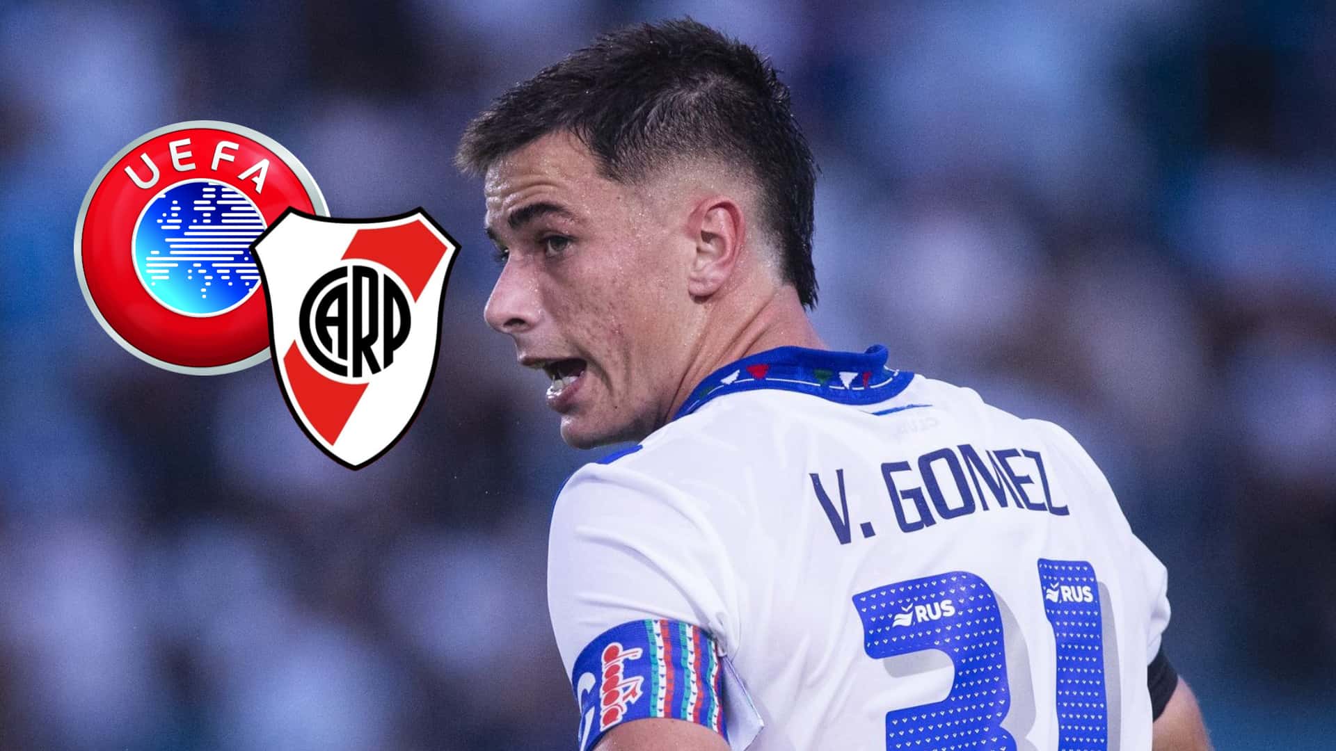 Valentín Gómez con la camiseta de Vélez Sarsfield.