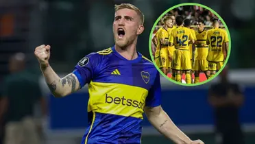 Valentini y el equipo de Boca.