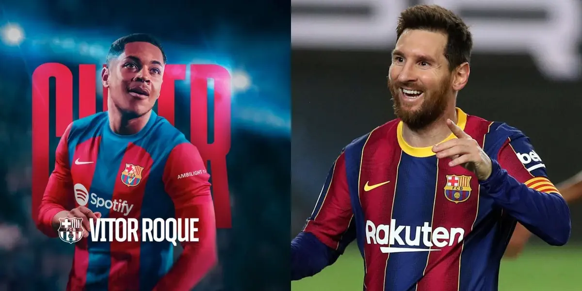 Vitor Roque fue oficializado en el conjunto culé y la forma en la que lo anunció el brasileño llamó la atención en Argentina.