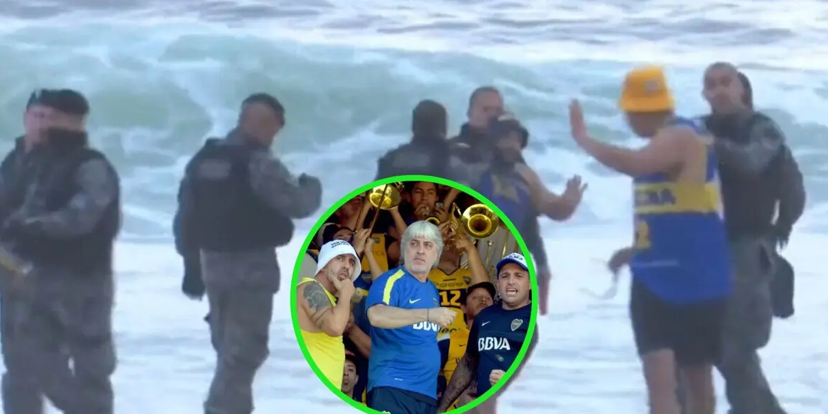 Ya se vio una represión policial contra los fanáticos del Xenieze que estaban en la playa.