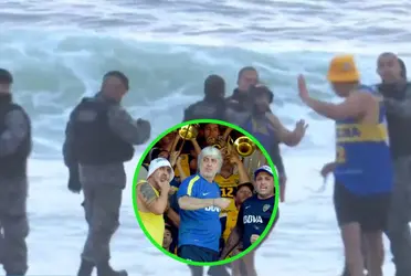 Ya se vio una represión policial contra los fanáticos del Xenieze que estaban en la playa.