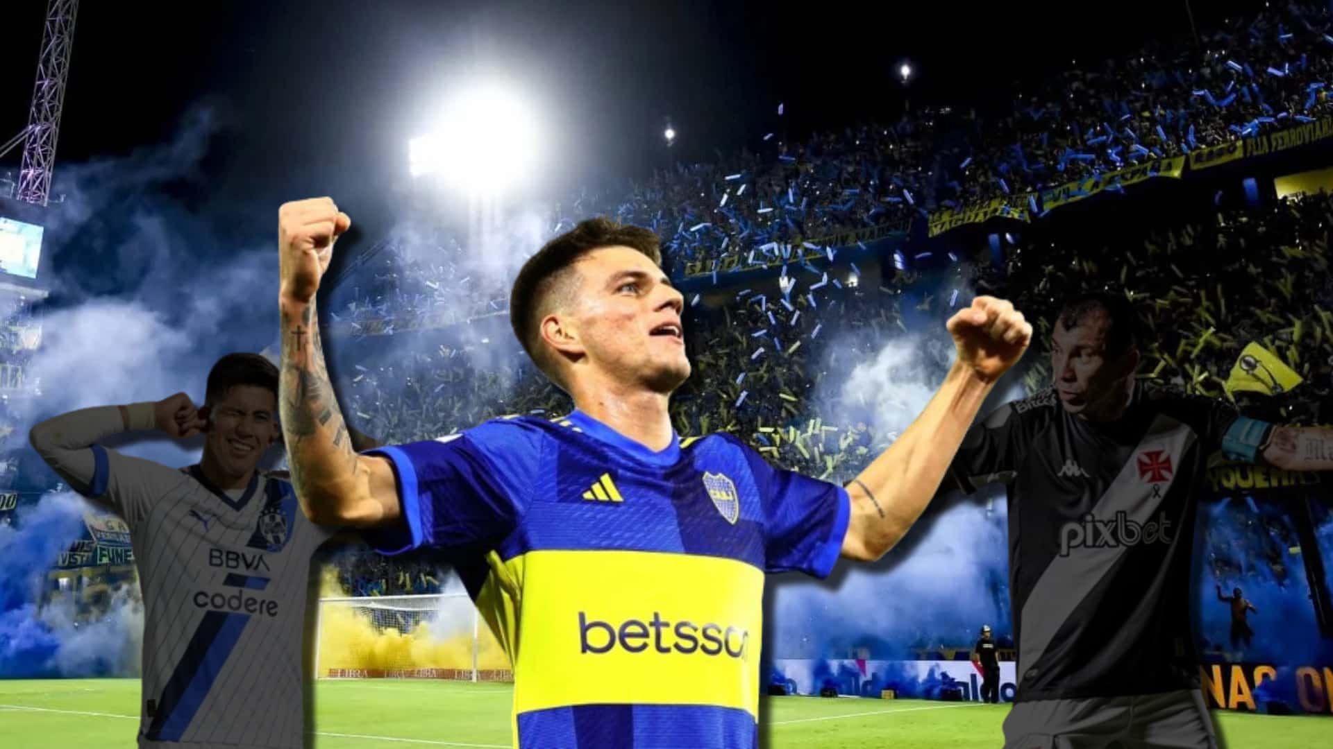 Zenón festeja un gol con la camiseta de Boca.